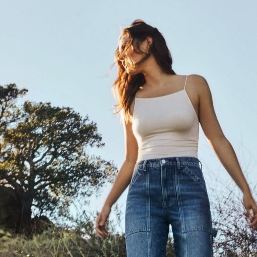 Reformation Jeans 'Annabelle' Tank Top in Ivory